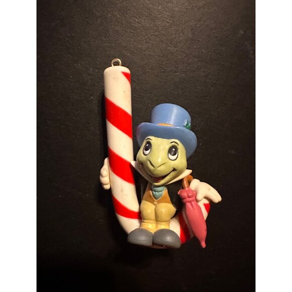 Jiminy Cricket Christmas tree Ornament With Candy Cane 1987 - Picture 1 of 4
